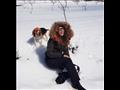 ميريام فارس مع نجلها وسط الثلج (5)