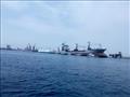 سفن بضائع متراكيه على رصيف بورتوفيق