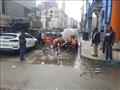 سحب مياه الأمطار من الشوارع في الإسماعيلية (1)