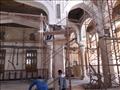 جانب من ترميمات مسجد الدسوقي قبل توقفها
