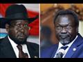 رئيس جنوب السودان سلفا كير (يسار) ونائبه السابق ري