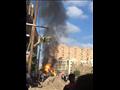 اشتعال النيران بماسورة غاز في الإسكندرية (1)
