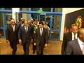 الرئيس الموريتاني أثناء دخوله مبنى الاستاد