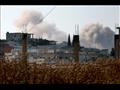 الدخان يتصاعد من قرية الحماميات في محافظة ادلب