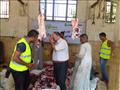 مسئولي الأورمان يشرفون على تشفية وتعبئة اللحوم بمجزر طهطا (3)