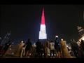 برج خليفة يكتسي بألوان علم مصر