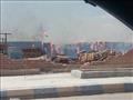 حريق هائل بمصنع كارتون في برج العرب (3)