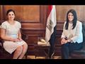 رانيا المشاط، وزيرة التعاون الدولي، مع دينا صالح، 