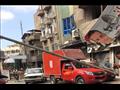 سقوط عمود إنارة على سيارة في دمنهور