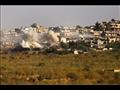  سحابة دخان إثر قصف سوري على قرية كنصفرة في محافظة