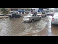 الأمطار الغزيرة تغرق ميدان فيكتور عمانويل في الإسكندرية
