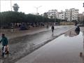لحظة هطول الأمطار في كفر الشيخ