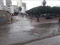 جانب من سقوط الأمطار  في المحافظة