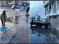 رفع مياه الأمطار من شوارع دمياط