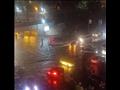 تراكم مياه الأمطار بشوارع الإسكندرية
