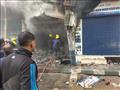 الدفاع المدني في مواجهة نيران حريق محل بالعمرانية