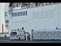 سفينة الرحلات السياحية دايموند برينسس في ميناء يوك