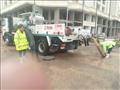 سيارة السيول تكسح مياه الأمطار بالإسكندرية 