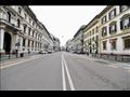 احد شوارع إيطاليا خالية من المارة