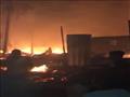 حريق هائل في سوق السيراميك