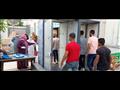 تعقيم طلاب الثانوية العامة قبل دخولهم امتحان اللغة الإنجليزية ببني سويف