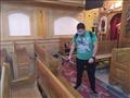 تطهير وتعقيم كنيسة الأم دولاجي في إسنا قبل ساعات من استقبال المصلين