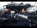 أثار حريق مسطاح السفن بالإسكندرية