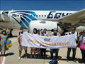 مطار طابا يستقبل أول رحلة طيران داخلية
