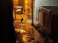 اثار سقوط الامطار في احد شوارع البرلس
