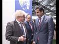 أمير قطر ورئيس وزراء بريطانيا في قمة المناخ