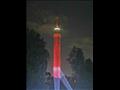 إضاءة برج القاهرة بألوان العلم القطري