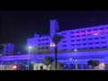 إضاءة ديوان عام محافظة بورسعيد باللون الأزرق (4)