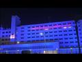 إضاءة ديوان عام محافظة بورسعيد باللون الأزرق (7)