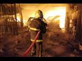 حريق بولاية مطرح في سلطنة عمان 
