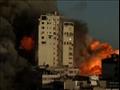 انهيار برج سكني في غزة جراء القصف الإسرائيلي
