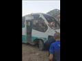  حادث اصطدام قطار بضائع بحافلة في حلوان
