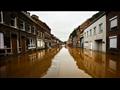 جانب من الفيضانات في غرب أوروبا