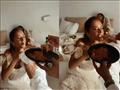 نيللي كريم تأكل مكرونة سباجيتي في ليلة زفافها