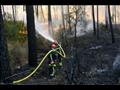 عناصر إطفاء يكافحون الحريق في فيدوبان في مقاطعة فا