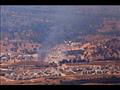 الدخان يتصاعد من كريات شمونة بشمال إسرائيل 