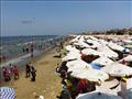 زحام شديد في شواطئ بورسعيد 