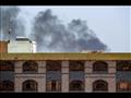  دخان يتصاعد من أحد المواقع في صنعاء في 10 حزيران/