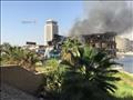 حريق إحدى العائمات السياحية بوسط البلد