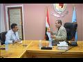 محرر مصراوي مع رئيس جامعة سوهاج خلال الحوار