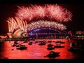 الألعاب النارية فوق ميناء سيدني خلال احتفالات رأس السنة بأستراليا