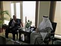وزير المالية خلال لقائه مع السفير السعودي