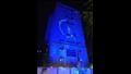إضاءة معهد السكر باللون الأزرق