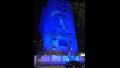 إضاءة معهد السكر باللون الأزرق