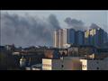 تصاعد الدخان فوق كييف صباح السبت
