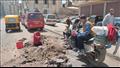 إصلاح كسر ماسورتي مياه في الإسكندرية 